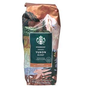 Starbucks Organic Yukon Blend Whole Bean Coffee 1lb / 16oz Bag Exp 02/03/2026